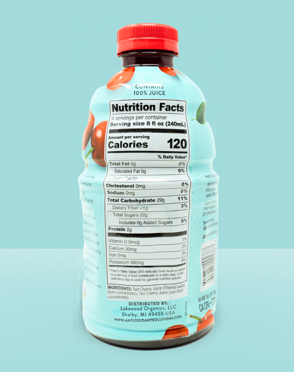 
                  
                    100% Tart Cherry Juice
                  
                
